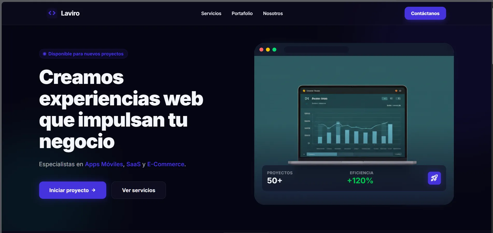Development team website interface